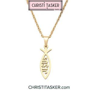 JESUS Fish Shape Necklace